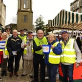 Members of the Rotary Club of Falkirk with Kentucky Rotarian visitors Gayle and Ashland Hanke.