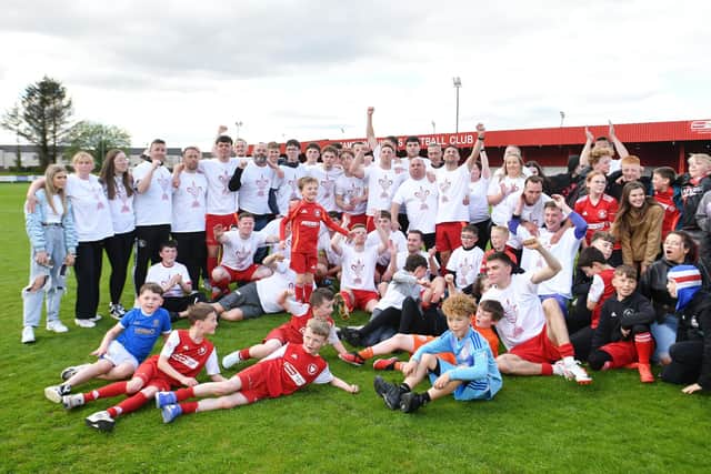 Camelon Juniors secured the East of Scotland First Division title last Saturday after a 1-0 win over Crossgates Primrose (Pics by Michael Gillen)