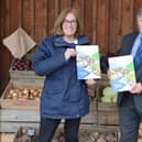 NFU Scotland's communications manager Diana McGowan and president Martin Kennedy launch manifesto at Craigie's in South Queensferry.