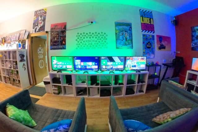 There is plenty of space for socially distanced gaming in the new Geek Guys's arcade