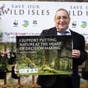 Falkirk MP John McNally supporting the Save Our Wild Isles campaign, Pic: Contributed