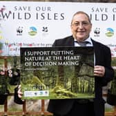 Falkirk MP John McNally supporting the Save Our Wild Isles campaign, Pic: Contributed
