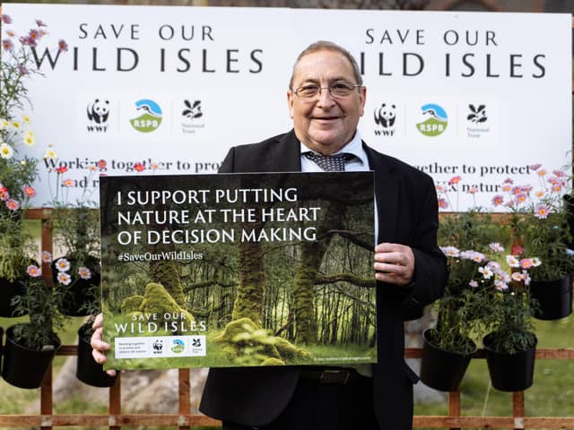 Falkirk MP John McNally supporting the Save Our Wild Isles campaign, Pic: Contributed