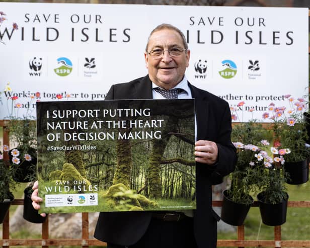 Falkirk MP John McNally supporting the Save Our Wild Isles campaign, Pic: Contributed