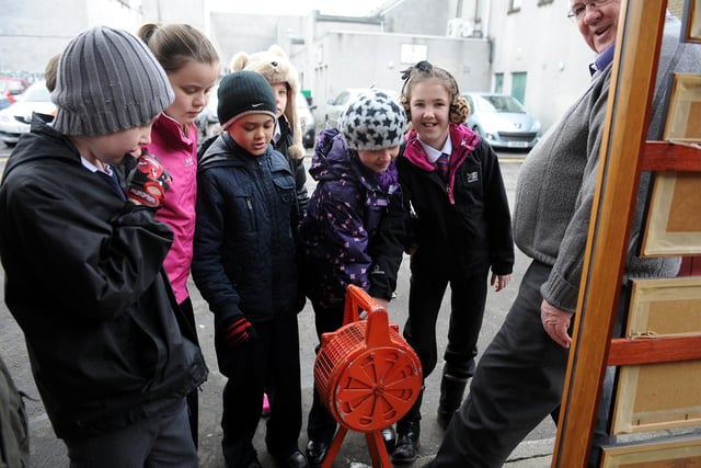 Taking turns on the air raid siren.