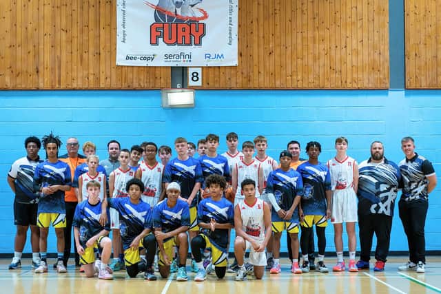 Falkirk Fury's U16s with Bristol Storm's team (Photo: Submitted)
