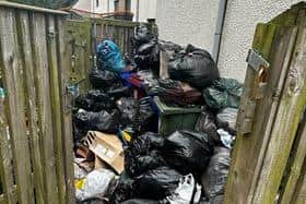 The rubbish is reportely almost always piled high outside the premises in Bissett Court
(Picture: Submitted)