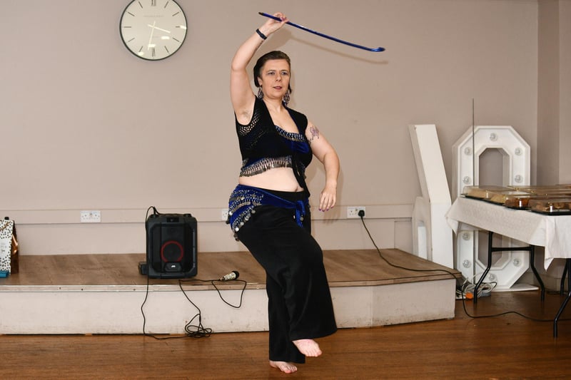 Performers from across Scotland attended the event, including Arcadia May who is seen here performing Saidi Style.