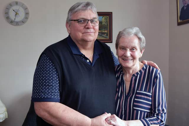 Jim and Joyce Cummings, from Grangemouth, celebrated their golden wedding anniversary on May 5, 2023.   (Picture: Michael Gillen)