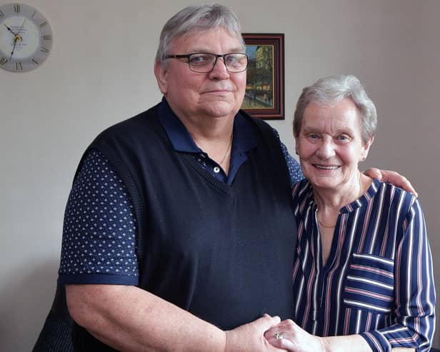 Jim and Joyce Cummings, from Grangemouth, celebrated their golden wedding anniversary on May 5, 2023.   (Picture: Michael Gillen)