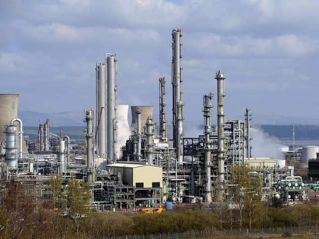 Last week it was announced Petroineos intend to cease operations at Grangemouth's oil refinery and instead transform it into a fuel import terminal.  Pic: Michael Gille