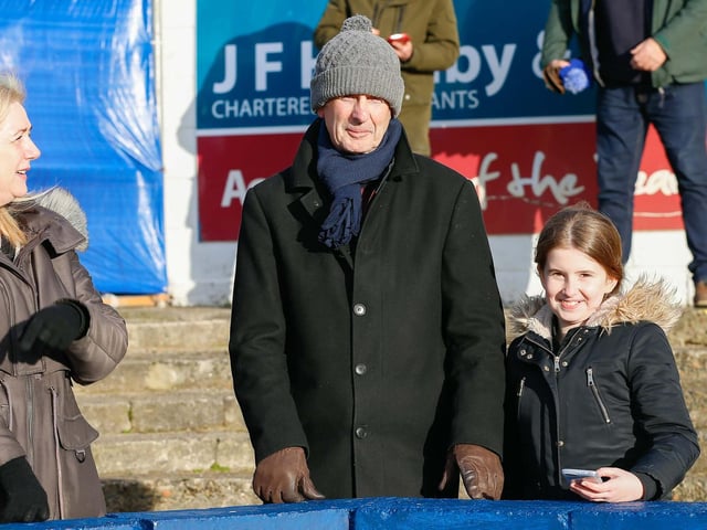 Mansfield Town fans at The Dunes Hotel Stadium for the match against Barrow.