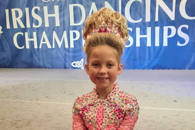 Shannon Dyer, 8, from Longcroft won her age category at the Great Britain Irish Dancing Championships last month.