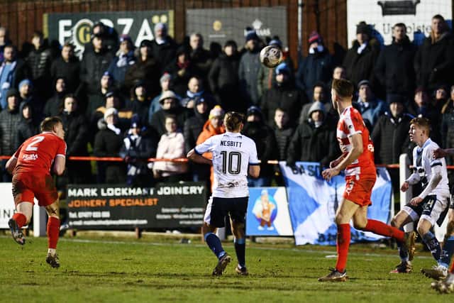 Action from last Saturday's Bonnyrigg Rose v Falkirk tie at New Dundas Park (Pic by Michael Gillen)