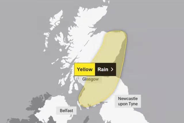 Falkirk weather warnings: Storms Austen and Boelo to hit within 24 hours. (Pic. Met Office.)