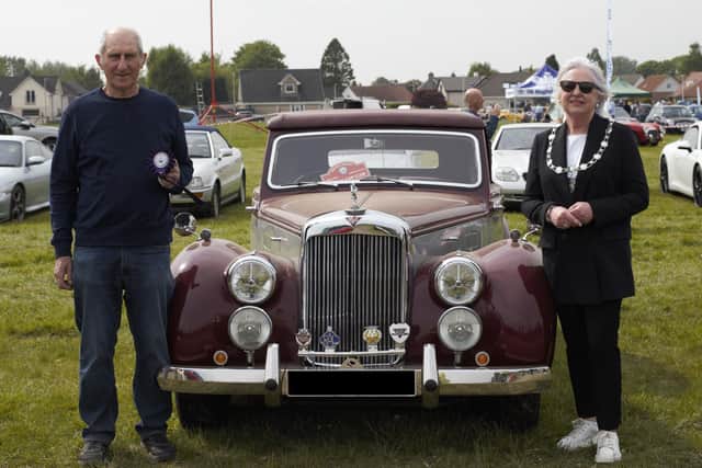 Max Lourie with his Alvis Alvis TA21 DHC