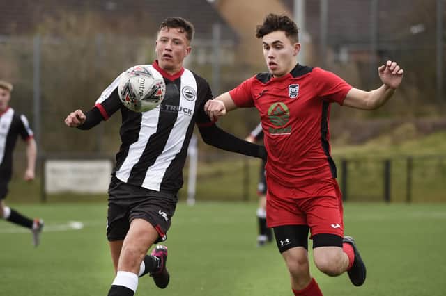 Dunipace extended their lead at the top of the East of Scotland First Division after securing a late point against Leith Athletic last Saturday at Westfield (Pictures by Alan Murray)