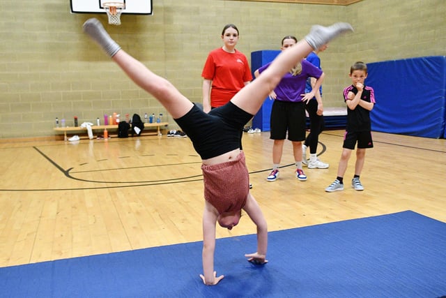 Gymnastics skills to the fore.