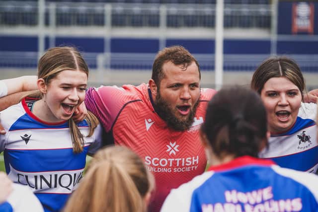 Youngsters from four different clubs got to train with Scotland ace Pierre Schoeman (Photo: Submitted)