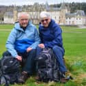 Michael and Shona Hamilton prior to their trek from Lands End to John O'Groats for Cancer Research UK. Pic: Andrew Watson