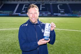 Falkirk ace Scott Arfield with his player of the month award (Photo: Ian Sneddon)