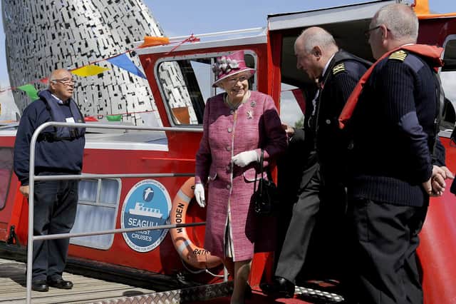 Her Majesty the Queen last visited the Falkirk area in 2017 when she opened the Queen Elizabeth II Canal at the Helix.  Pic: Michael Gillen.