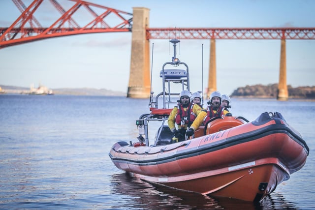 Happily, the RNLI South Queensferry crew were on exercise in the Forth on New Year's Day.