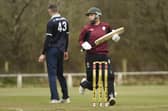 Stenhousemuir CC v Uddingston CC; 29/04/2023; STENHOUSEMUIR; Stenhousemuir Cricket Club, Tryst Road, FK5 4QL; Falkirk Council; Scotland; (Picture: Alan Murray)