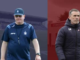 Falkirk and Stenhousemuir have learned their respective SPFL fixtures (Images: Michael Gillen/Scott Louden/Alan Murray)