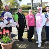 The Easter Bunny was one of those who turned up for the event at the Camelon centre.