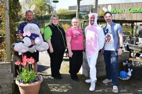 The Easter Bunny was one of those who turned up for the event at the Camelon centre.