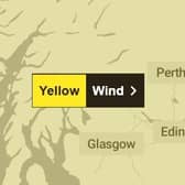 A yellow weather warning has been issued for Monday into Tuesday.  (Pic: Met Office)