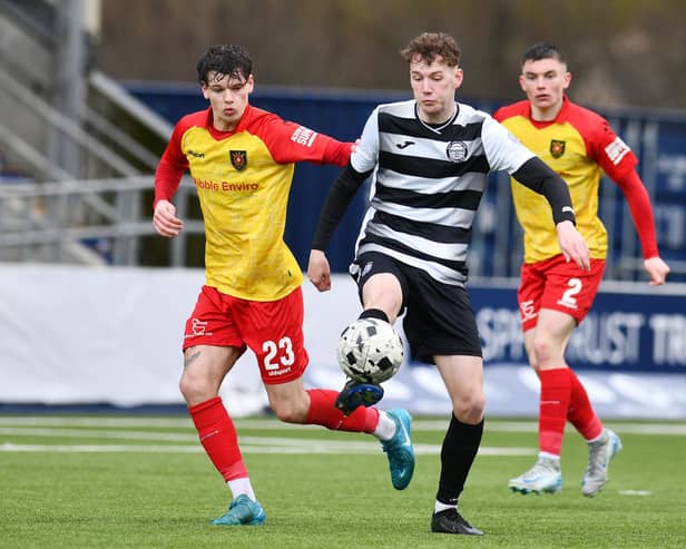 Falkirk-based East Stirlingshire in Lowland League action against Coatbridge's Albion Rovers (Photo: Michael Gillen)