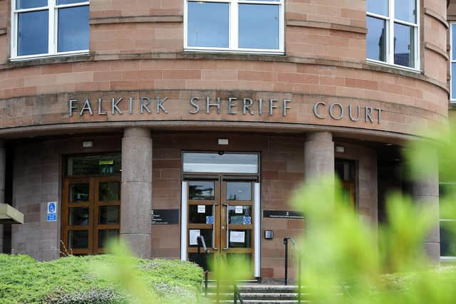 Neal Blighe was punished at Falkirk Sheriff Court over threats he made to his ex. Picture: Michael Gillen.