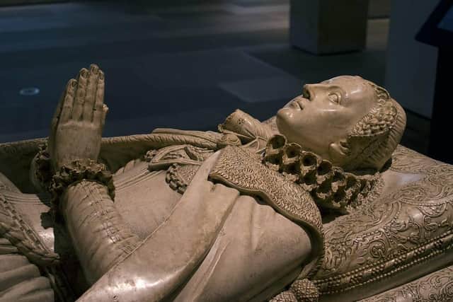 A cast of Mary's tomb effigy.