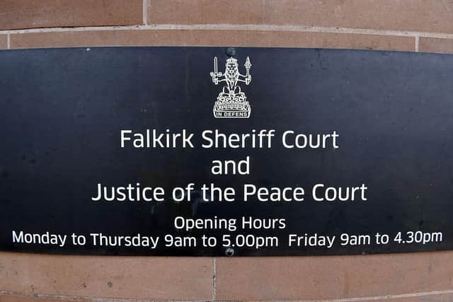 Andrew Fotheringham, of Banknock, appeared at Falkirk Sheriff Court on Thursday. Picture: Michael Gillen.