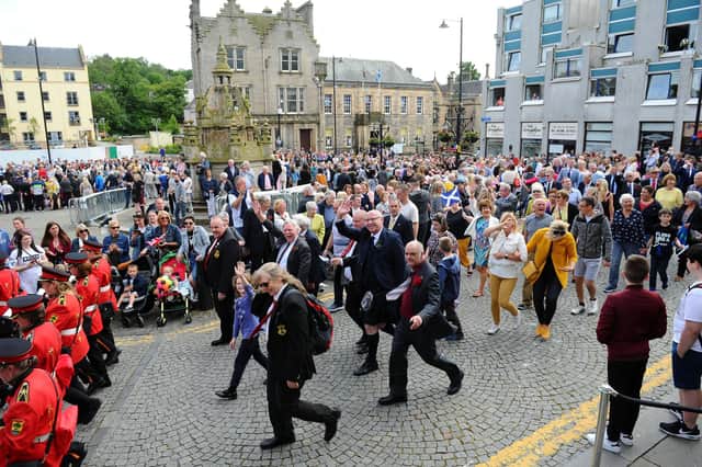 Picture Michael Gillen. Linlithgow Marches 2019.