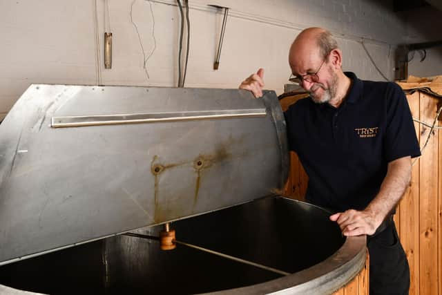 John McGarva at work in Tryst Brewery