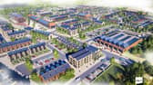 A stock aerial artist’s impression of the proposed Winchburgh of the future.