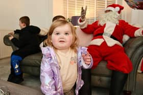 Falkirk Round Table brought Christmas to little Arya Tripney in the middle of March(Picture: Michael Gillen, National World)