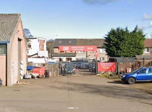 The former car wash in Falkirk now has permission to sell cars. Picture: Google Maps