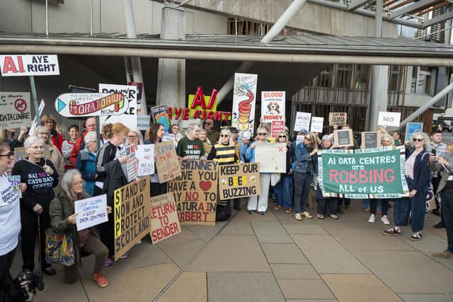 Hundreds of protesters were at Holyrood last week.  (Pic: Lisa Ferguson)