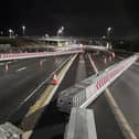 The new automated barriers deployed to the south of the Queensferry Crossing.  (pic: BEAR Scotland)