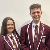 Falkirk High School's three duxes Tamsin Gold, Millie Law and Samuel Polland.  (pic: submitted)
