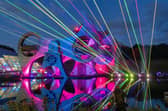 The Falkirk Wheel was the backdrop for the light, laser and sound show.