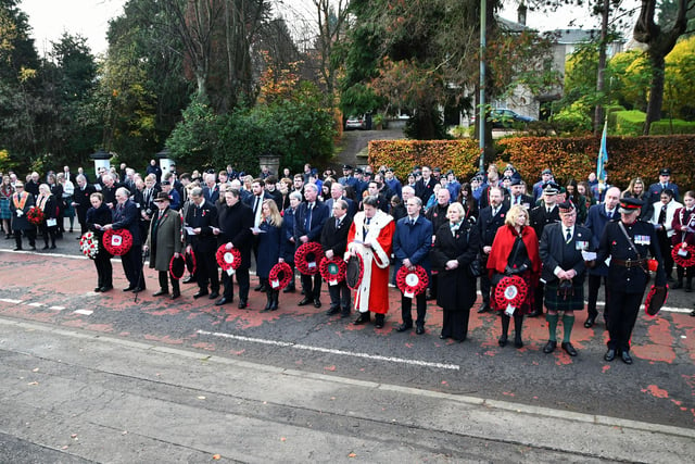 Those in the parade were joined by members of the public for the service of remembrance