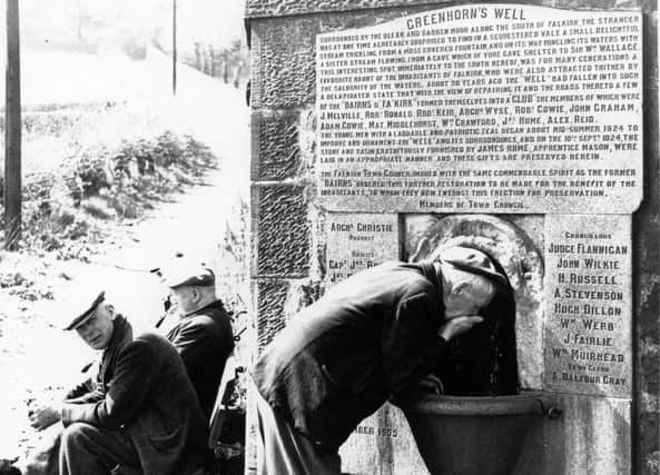 Taking a drink of the waters at Greenhorn's Well