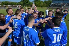 04-06-2023. Picture Michael Gillen. EDINBURGH. Meggetland Sports Complex. East of Scotland League Cup Final. Bo'ness Athletic v Dunipace FC. Winners Bo'ness Athlectic.