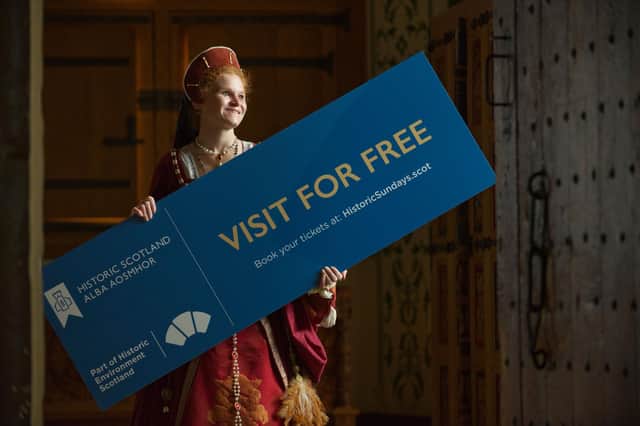 One of Stirling Castle’s past residents invites people across Scotland to visit for free. The castle is one of many iconic sites offering free entry on the first Sunday of the month, from October – March, with Historic Environment Scotland’s Historic Sundays. To pre book, and for participating sites visit HistoricSundays.scot.  (Pic: Rob McDougall)