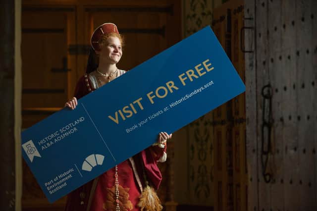 One of Stirling Castle’s past residents invites people across Scotland to visit for free. The castle is one of many iconic sites offering free entry on the first Sunday of the month, from October – March, with Historic Environment Scotland’s Historic Sundays. To pre book, and for participating sites visit HistoricSundays.scot. (Pic: Rob McDougall)